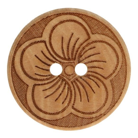 CuteDutch Houten knoop Bloem
