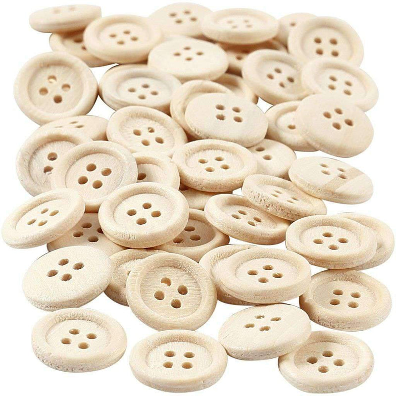 Houten knopen 18 mm (40 stuks)