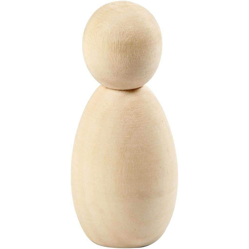 Houten pop/lijf (per stuk) 8 cm