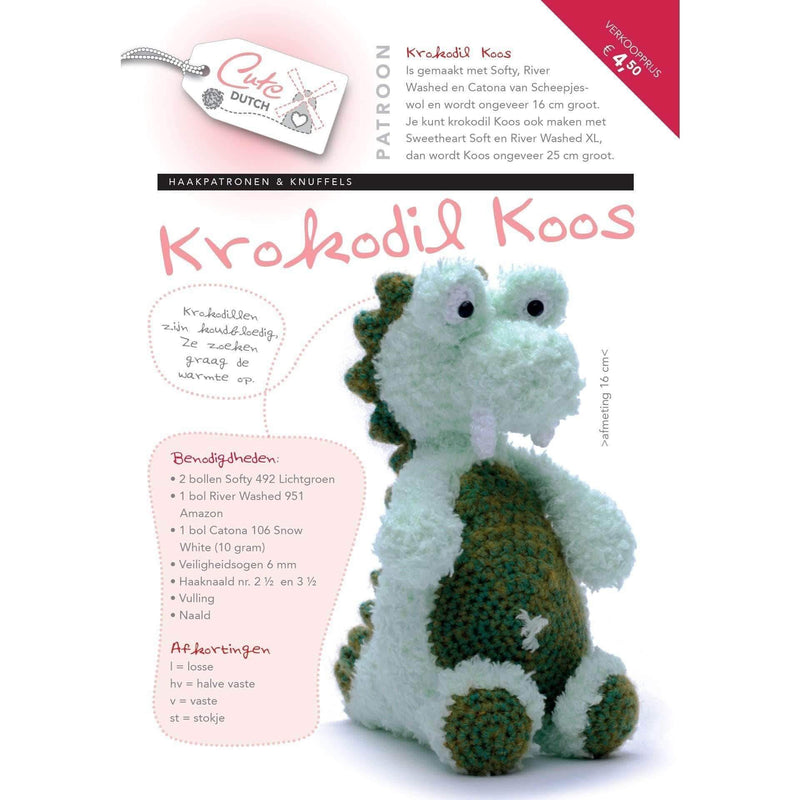 CuteDutch - Patroonboekje krokodil Koos