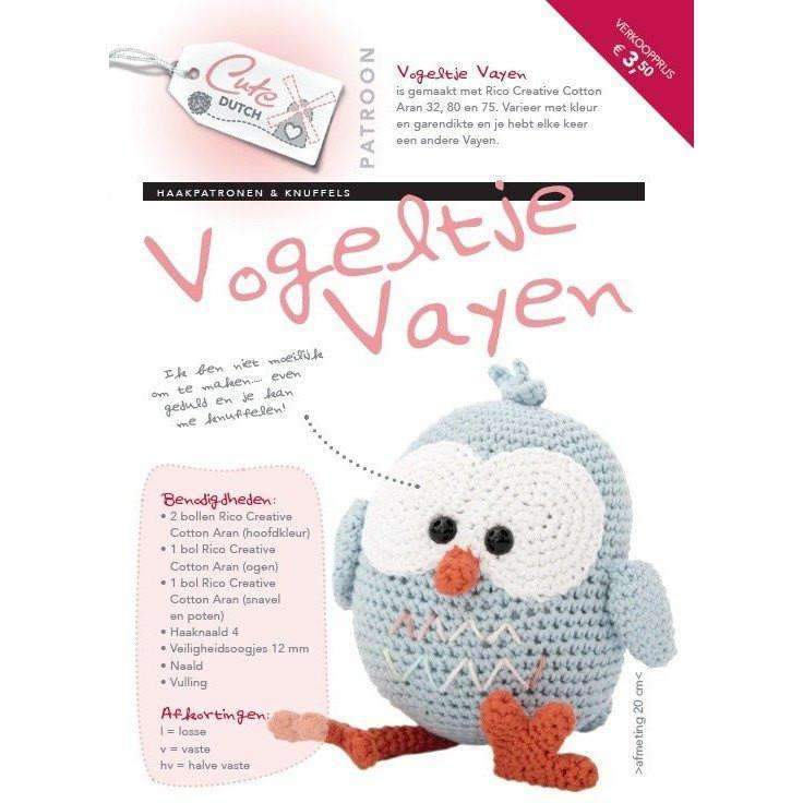 CuteDutch - Patroonboekje Vogel Vayen