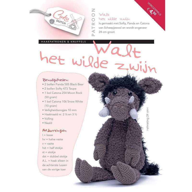 CuteDutch - Patroonboekje Walt het wilde zwijn