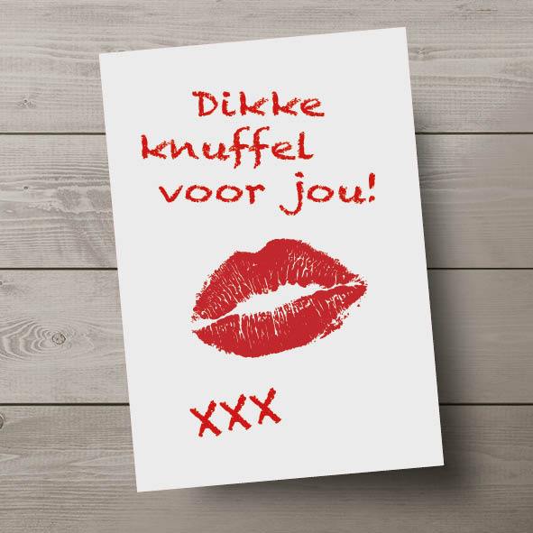 CuteDutch Stationary Ansichtkaart: Dikke knuffel voor jou!