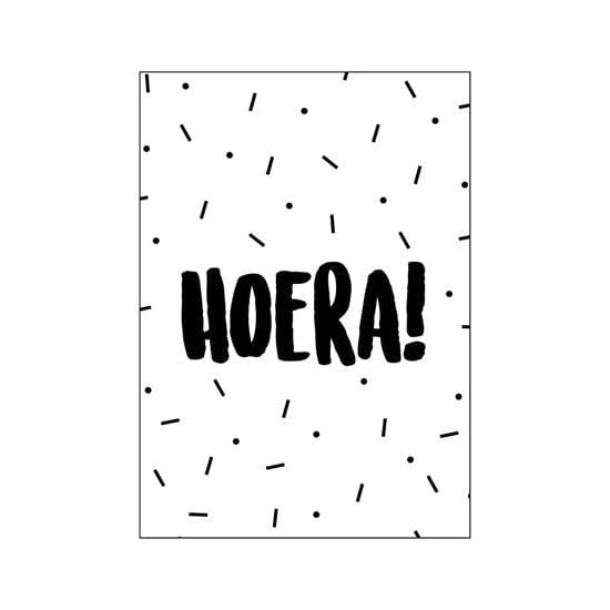 CuteDutch Stationary Ansichtkaart: Hoera