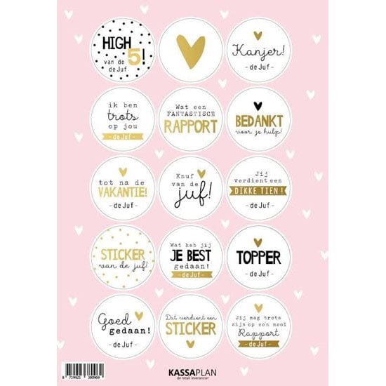 CuteDutch Stationary Stickers - Assortiment De Juf (15 stuks)