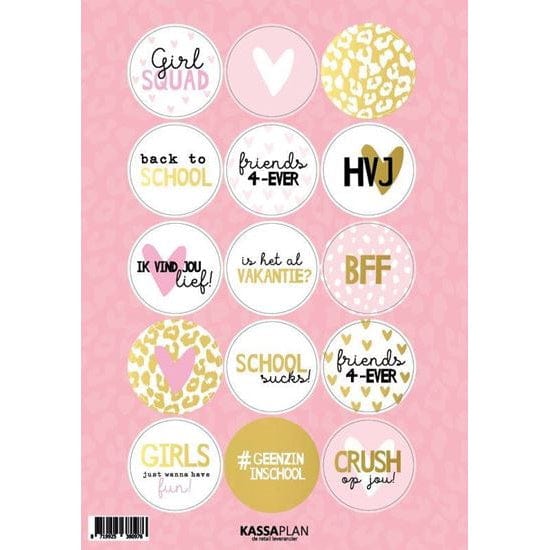CuteDutch Stationary Stickers - Assortiment Meiden (15 stuks)