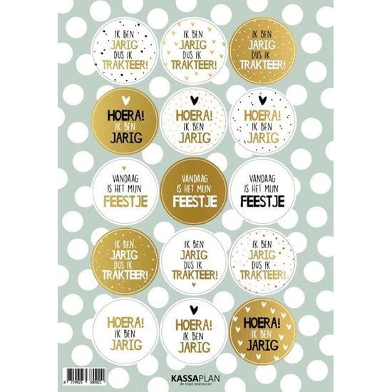 CuteDutch Stationary Stickers - Assortiment Trakteren (15 stuks)