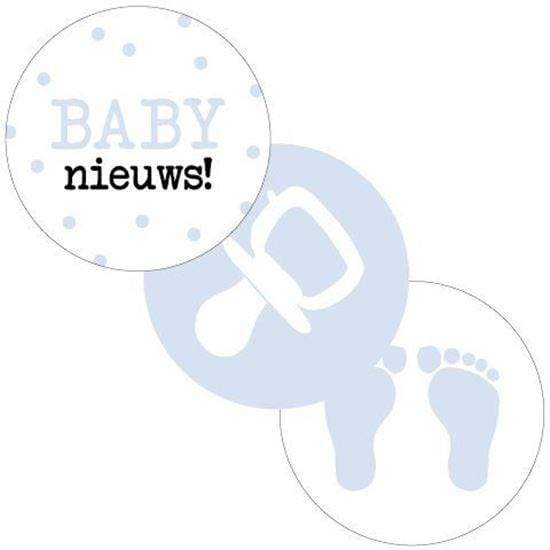 CuteDutch Stationary Stickers - Baby nieuw Blauw (12 stuks)