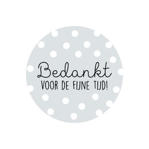 CuteDutch Stationary Stickers - Bedankt voor de fijne tijd (12 stuks)