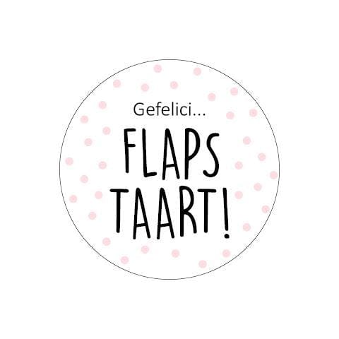 CuteDutch Stationary Stickers - Gefeliciflapstaart (12 stuks)