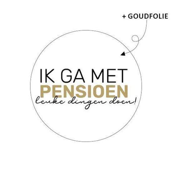 CuteDutch Stationary Stickers - Ik ga met pensioen, leuke dingen doen (12 stuks)