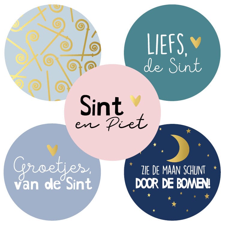 CuteDutch Stationary Stickers - Liefs de Sint (12 stuks)