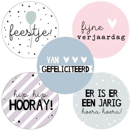 CuteDutch Stationary Stickers - Verjaardag (12 stuks)
