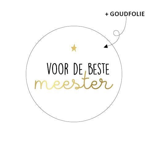 CuteDutch Stationary Stickers - Voor de beste meester (12 stuks)