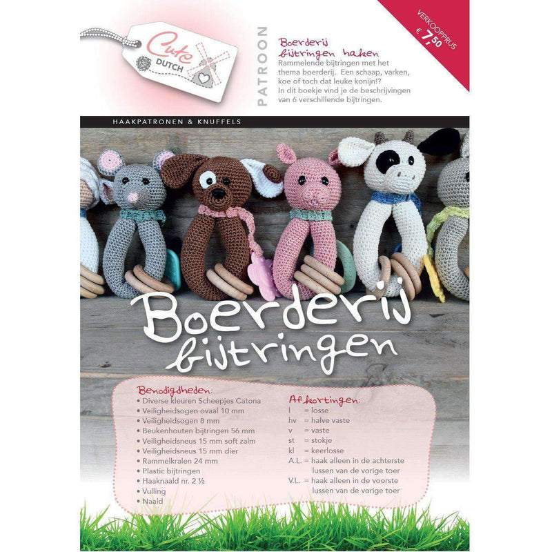 CuteDutch Uitgeverij Patroonboeken CuteDutch - Patroonboekje Boerderij bijtringen