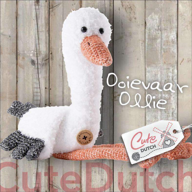 CuteDutch Uitgeverij Patroonboeken CuteDutch - Patroonboekje Ooievaar Ollie