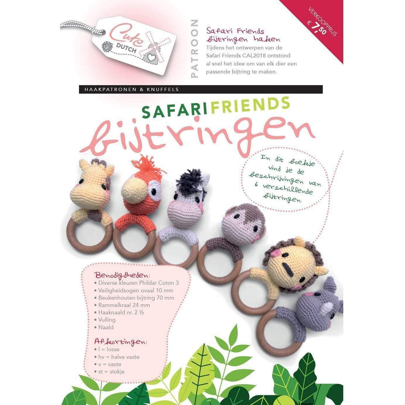 CuteDutch Uitgeverij Patroonboeken CuteDutch - Patroonboekje Safari Friends