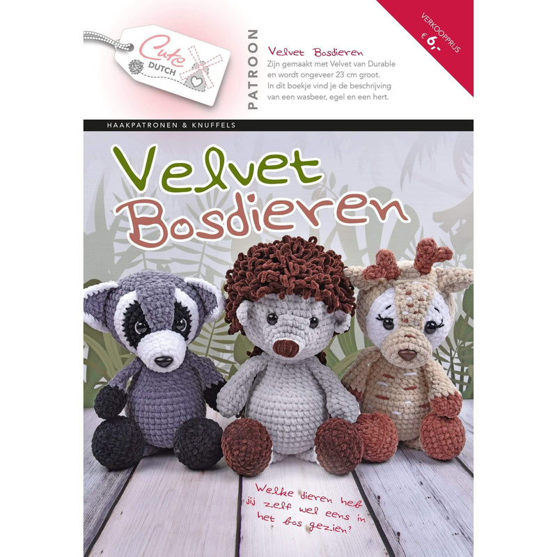 CuteDutch Uitgeverij Patroonboeken CuteDutch - Patroonboekje Velvet Bosdieren