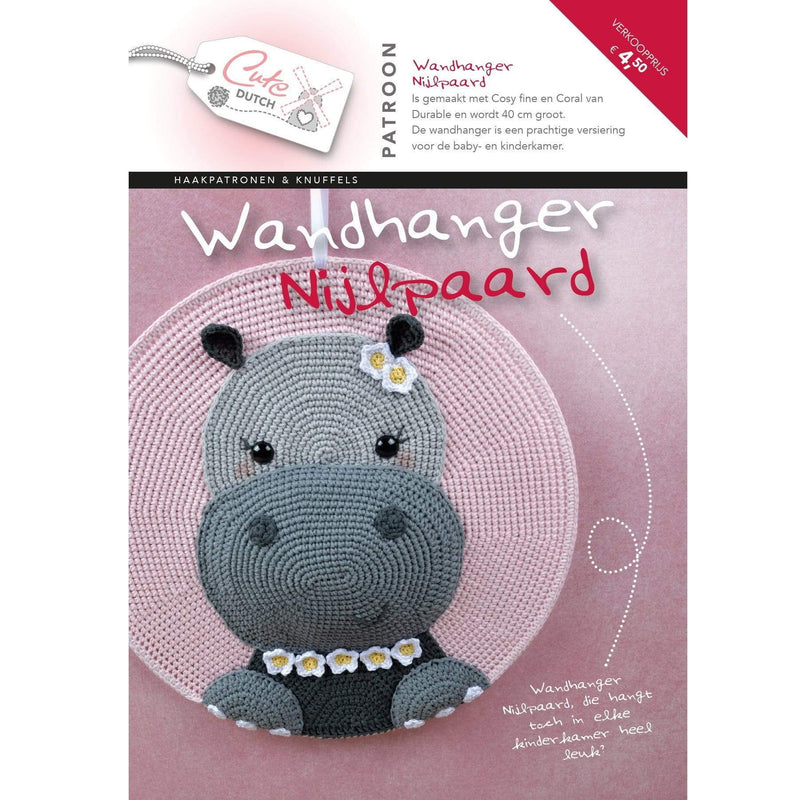 CuteDutch Uitgeverij Patroonboeken CuteDutch - Patroonboekje Wandhanger Nijlpaard