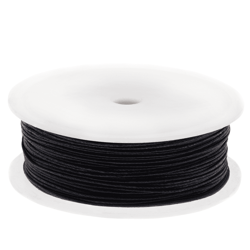Waxkoord 1 mm (25 meter) - Zwart