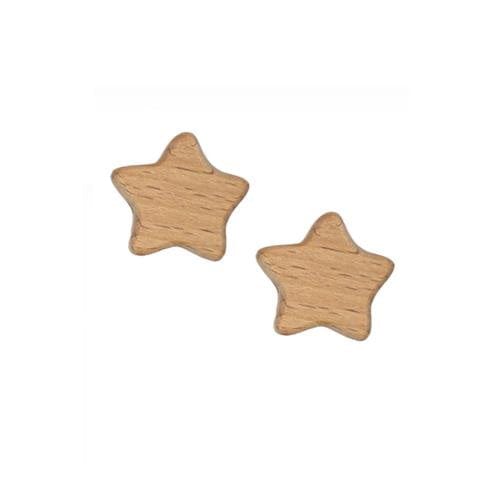 Durable Clips & bijtringen Durable Houten Kraal Ster 3cm (2 stuks)