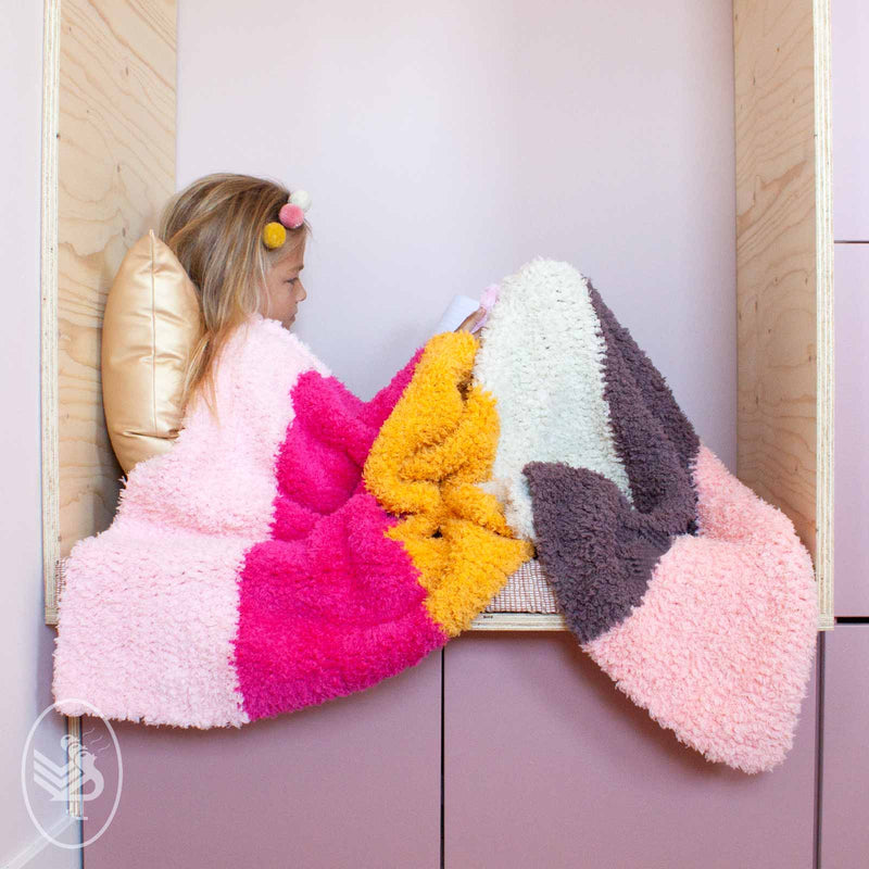 Durable Haakpakketten Roze Haakpakket: Soft en Teddy dekentje