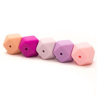 Durable Kralen Mix Blauw Durable Siliconen Hexagon kralen 5 stuks