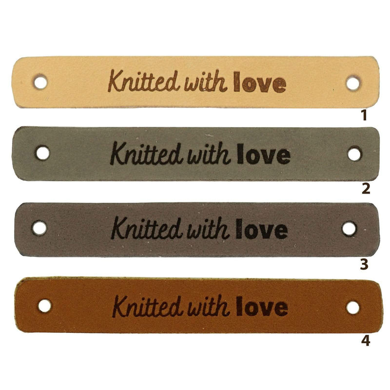 Durable Labels Durable - Leren Label Knitted with Love (2 stuks)