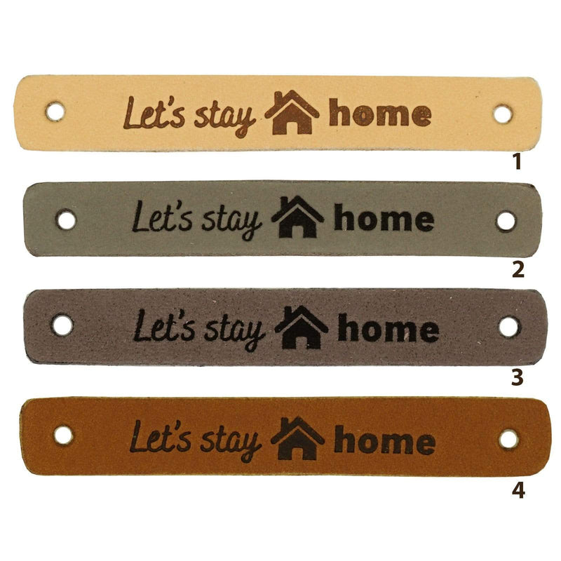 Durable Labels Durable - Leren Label Let's Stay Home (2 stuks)