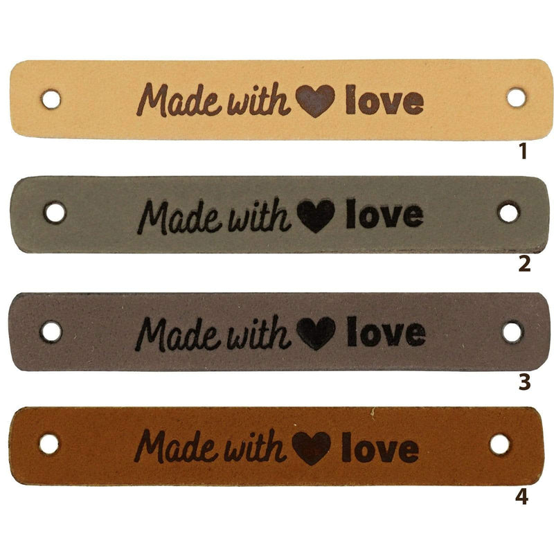 Durable Labels Durable - Leren Label Made with Love (2 stuks)