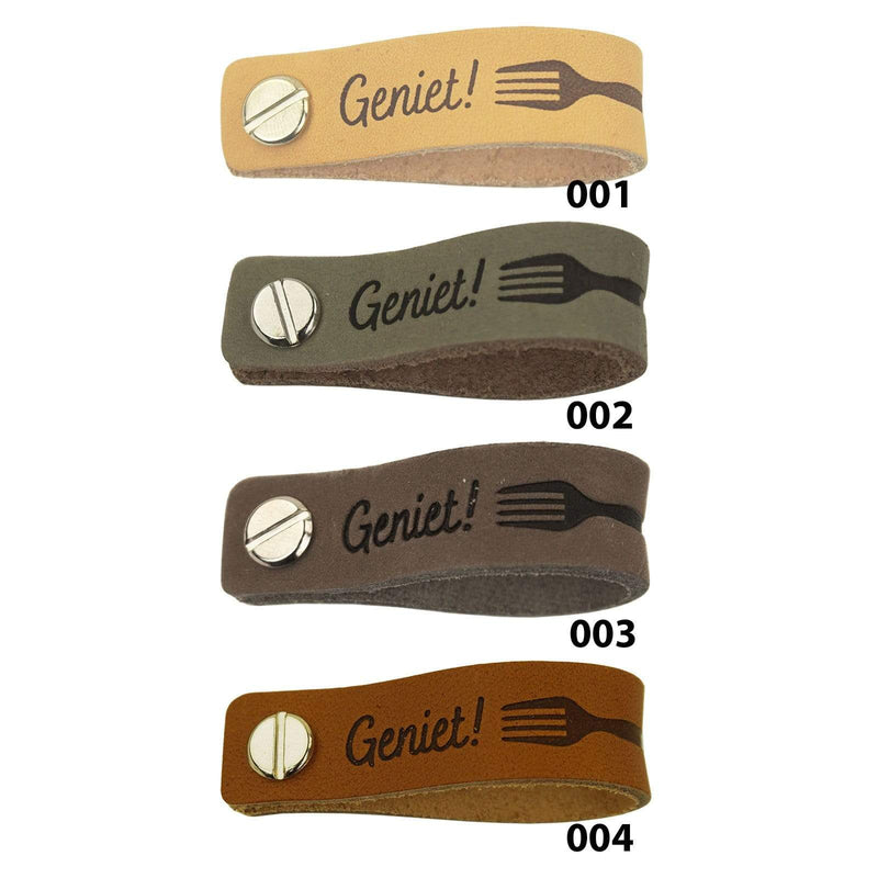 Durable Labels Durable - Leren Label met schroef Geniet