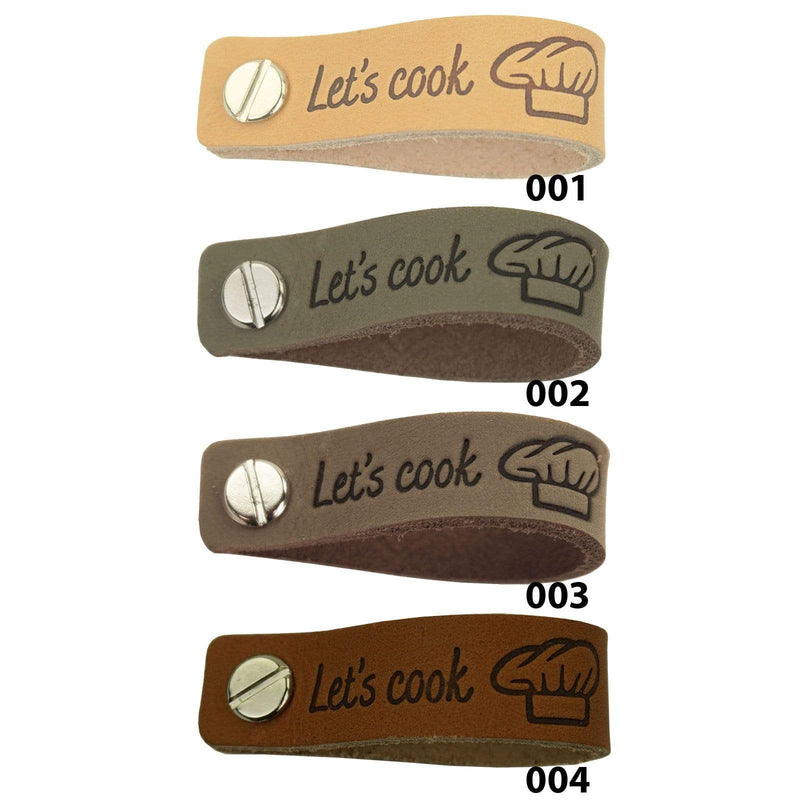 Durable Labels Durable - Leren Label met schroef Let's cook