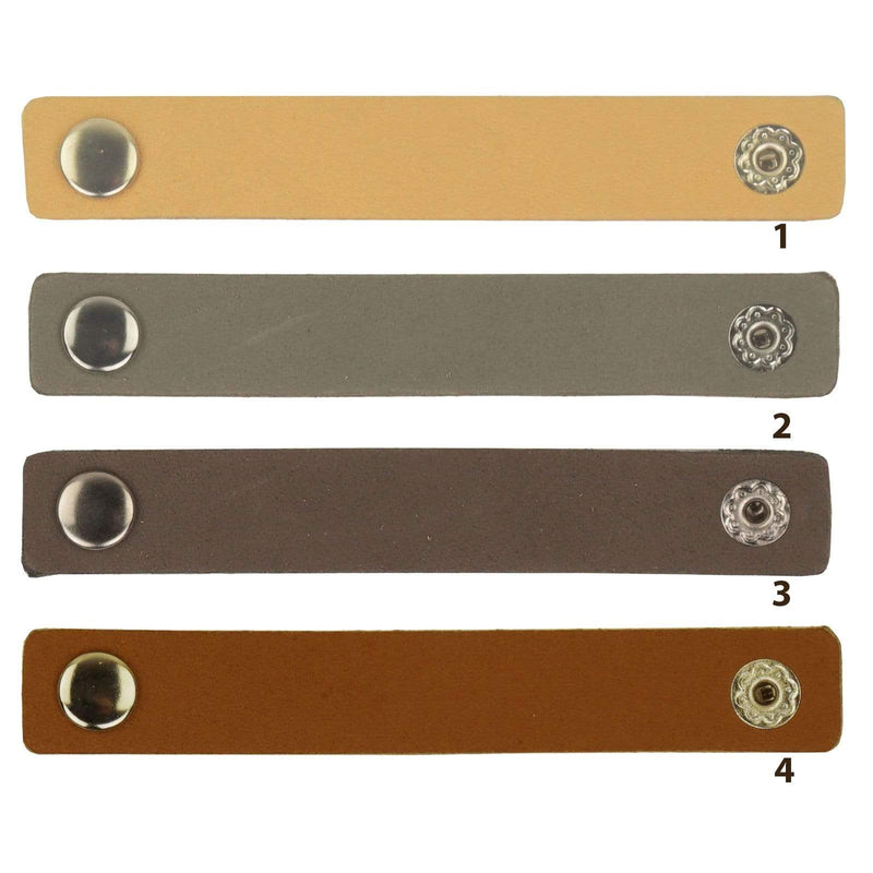 Durable Labels Durable - Leren Label Onbedrukt met drukknoop (2 stuks)