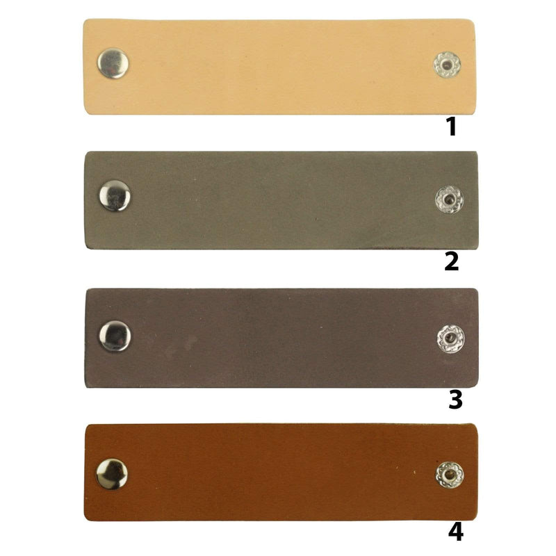 Durable Labels Durable - Leren Label Onbedrukt met drukknoop (2 stuks)