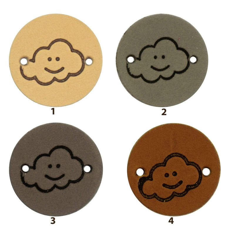 Durable Labels Durable - Leren Label Rond Cloud (2 stuks)