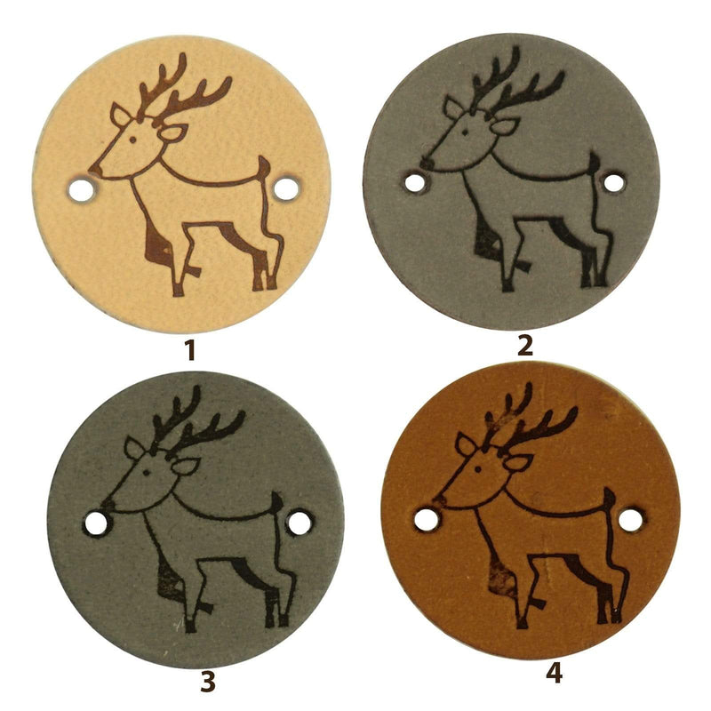 Durable Labels Durable - Leren Label Rond Deer (2 stuks)