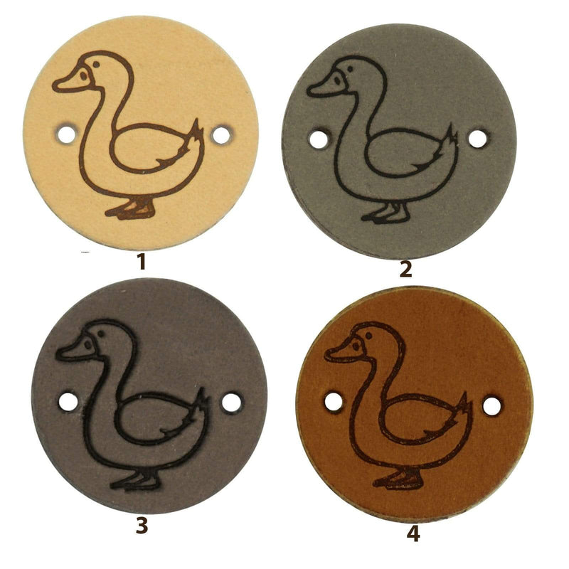 Durable Labels Durable - Leren Label Rond Duck (2 stuks)