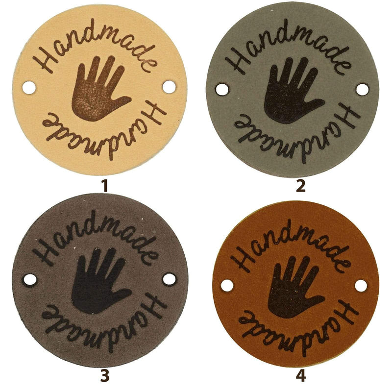 Durable Labels Durable - Leren Label Rond Handmade (2 stuks)