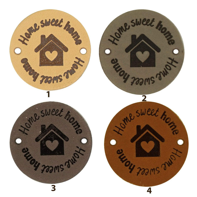 Durable Labels Durable - Leren Label Rond Home Sweet Home (2 stuks)