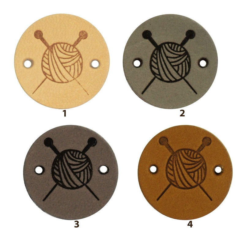 Durable Labels Durable - Leren Label Rond Knitting (2 stuks)