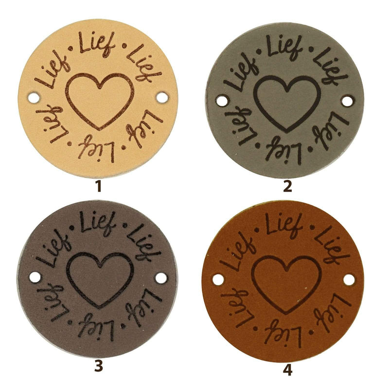 Durable Labels Durable - Leren Label Rond Lief (2 stuks)