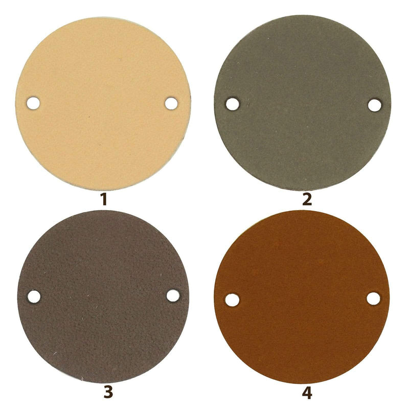 Durable Labels Durable - Leren Label Rond Onbedrukt (2 stuks)