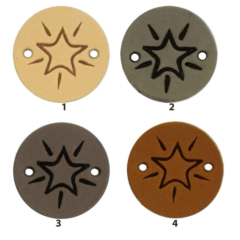 Durable Labels Durable - Leren Label Rond Star (2 stuks)
