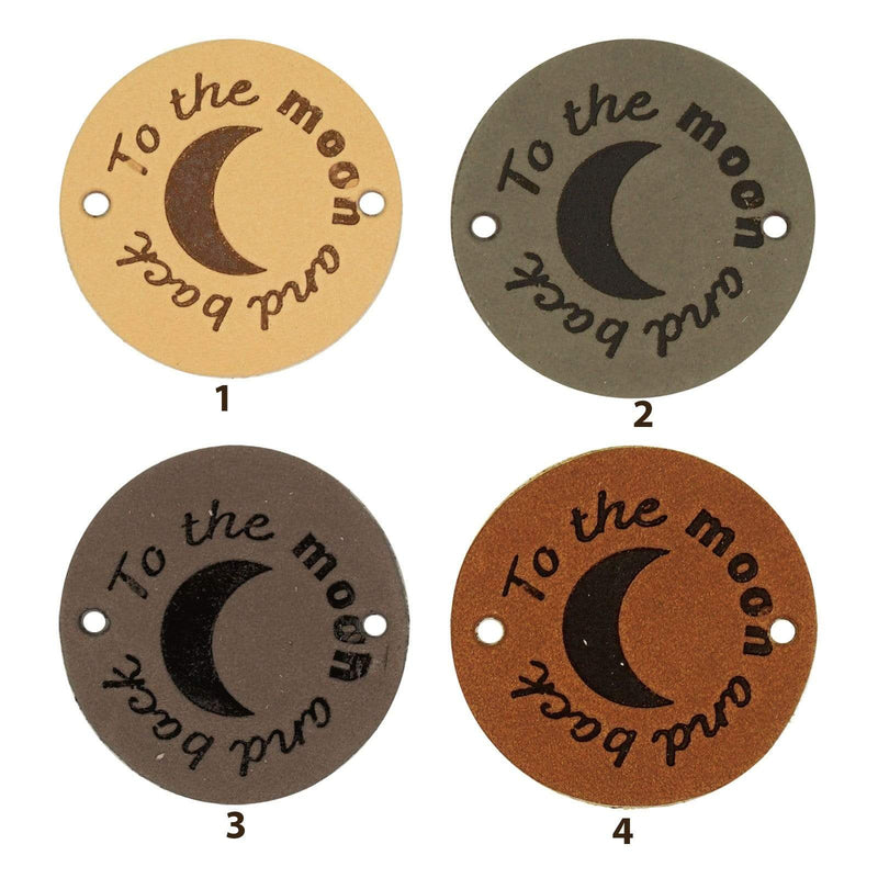 Durable Labels Durable - Leren Label Rond To the Moon and back (2 stuks)