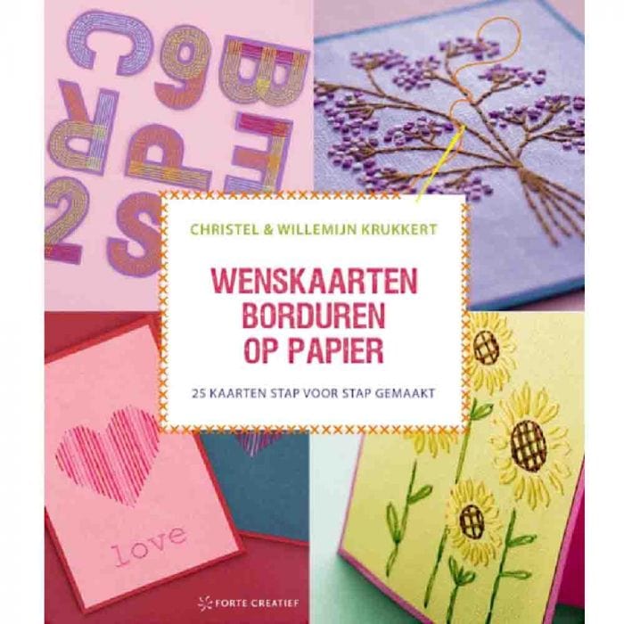 Forte Creatief Boeken Wenskaarten borduren op papier (pre-order)