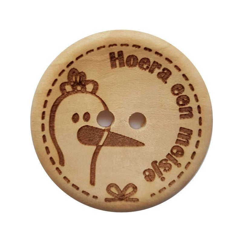 Durable Hoera een meisje 30mm (2 stuks)