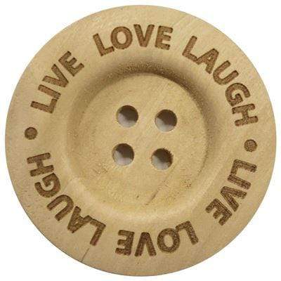 Durable Knopen Live Love Laugh 40mm (2 stuks)