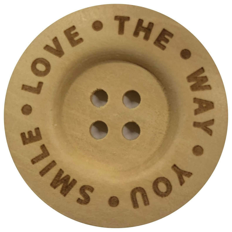 Durable Knopen Love the way you smile 40mm (2 stuks)