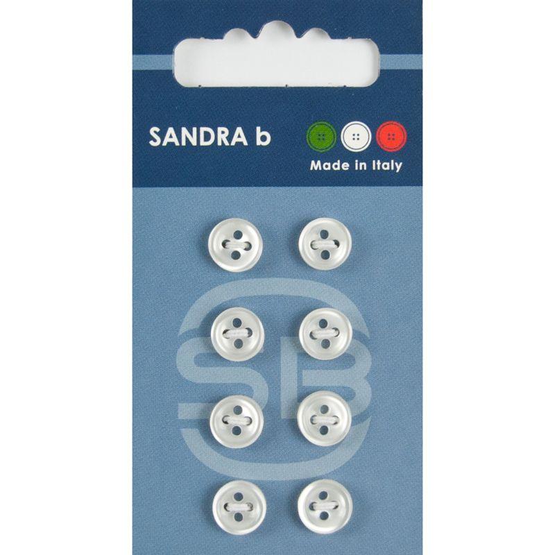 Sandra B knopen C001 maat 14 - 9 mm Wit