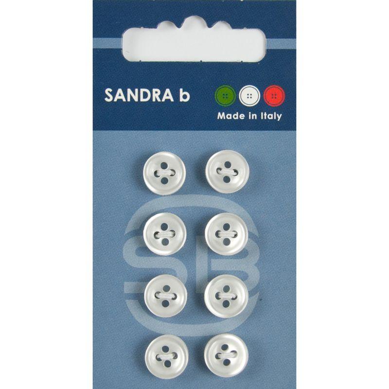 Sandra B knopen C002 maat 16 - 10 mm Wit